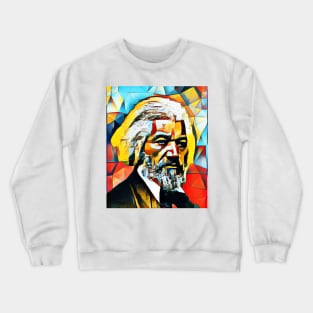 Frederick Douglass Abstract Portrait | Frederick Douglass Abstract Artwork 11 Crewneck Sweatshirt